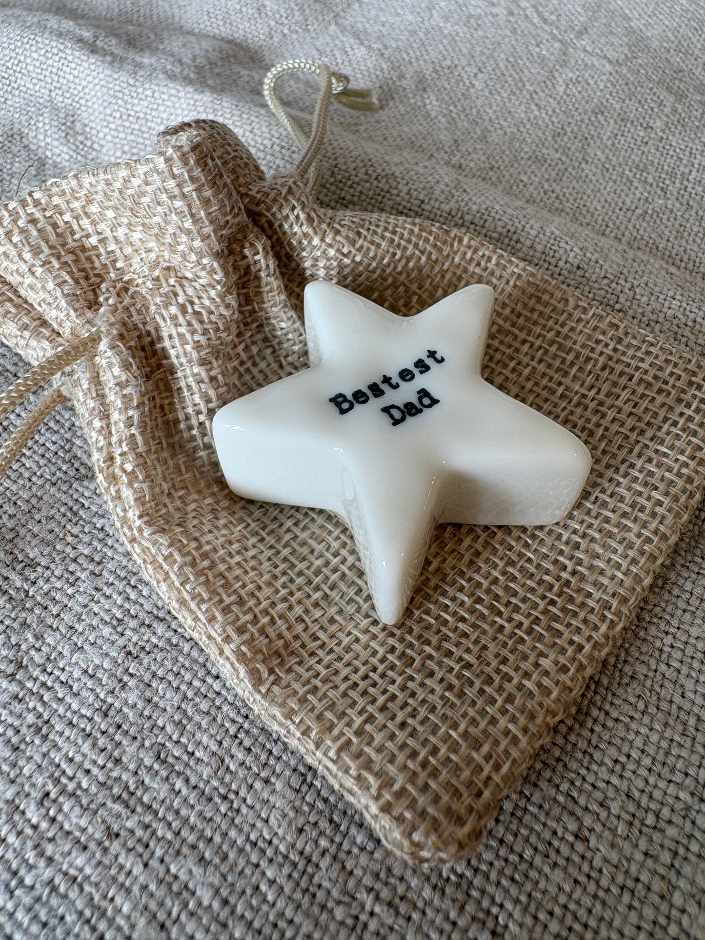 Bestest Dad, Star Token in Gift Bag