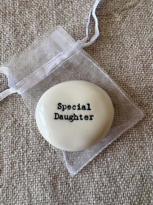 Special Daughter, Keepsake Pebble in Gift Bag