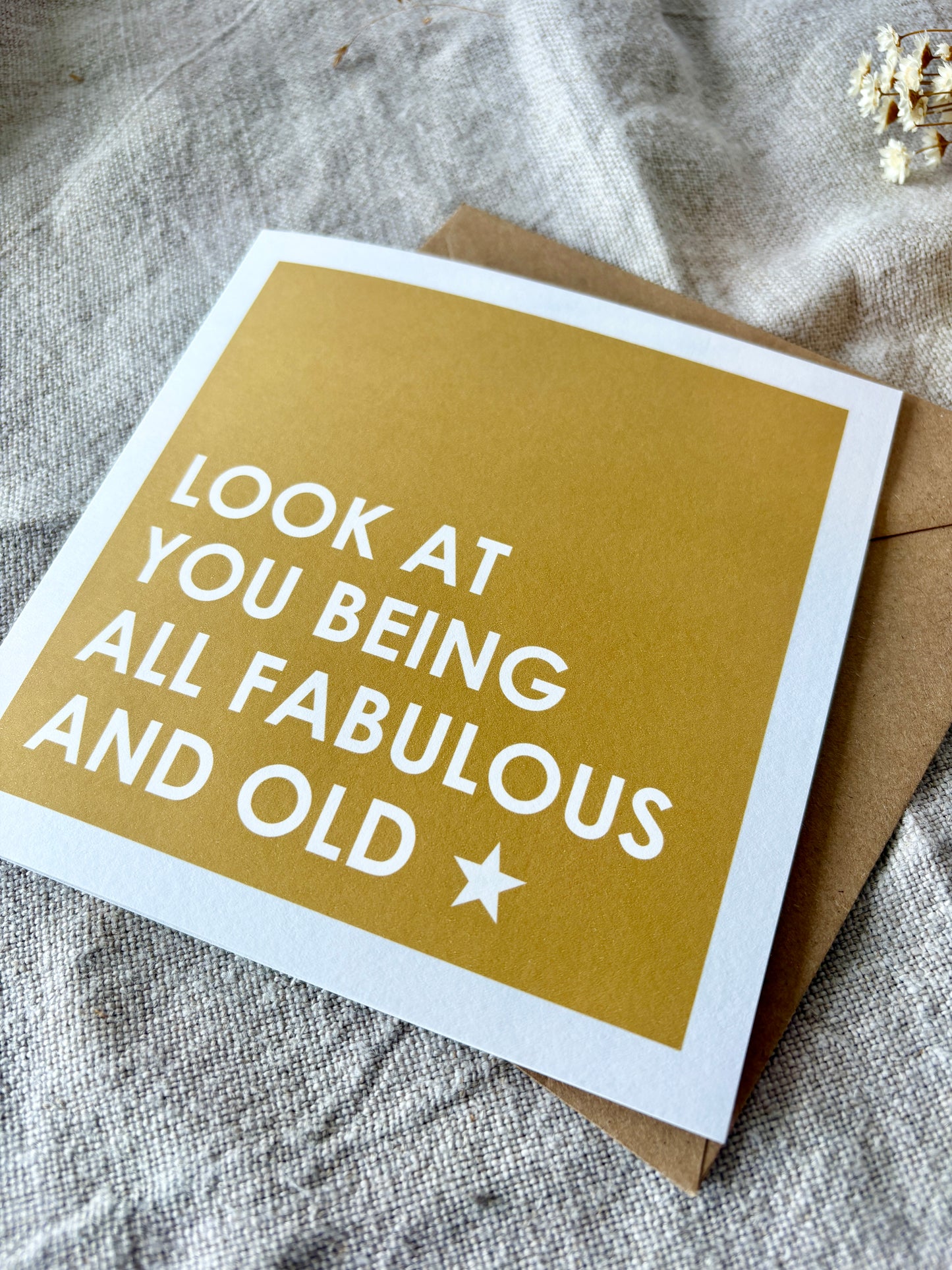 Fabulous and Old, Card