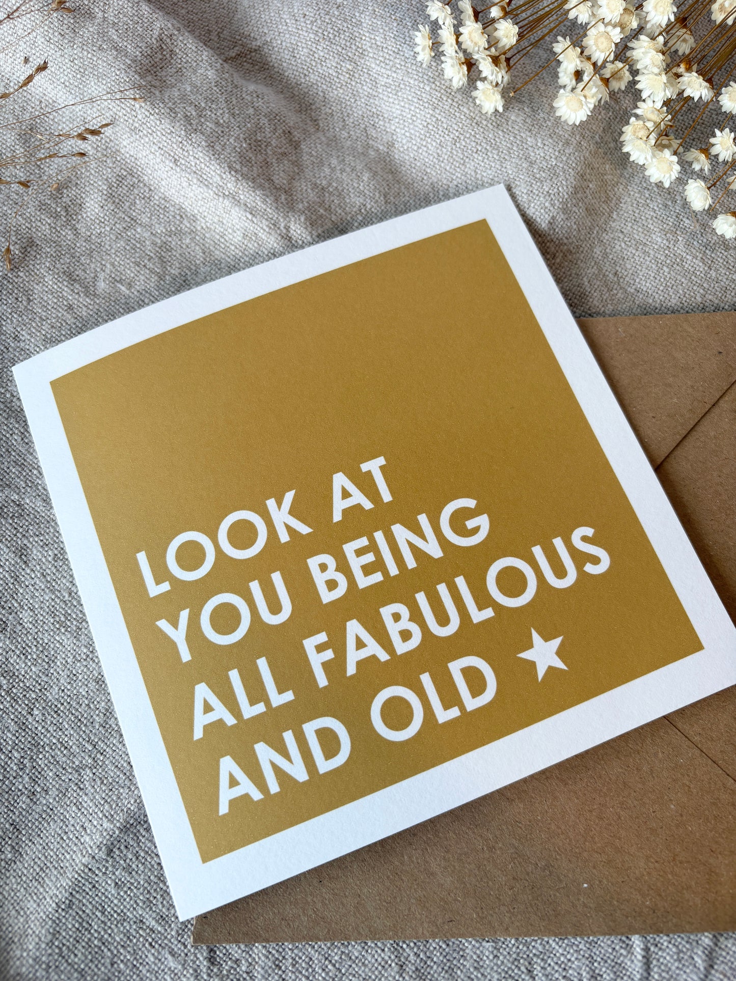 Fabulous and Old, Card