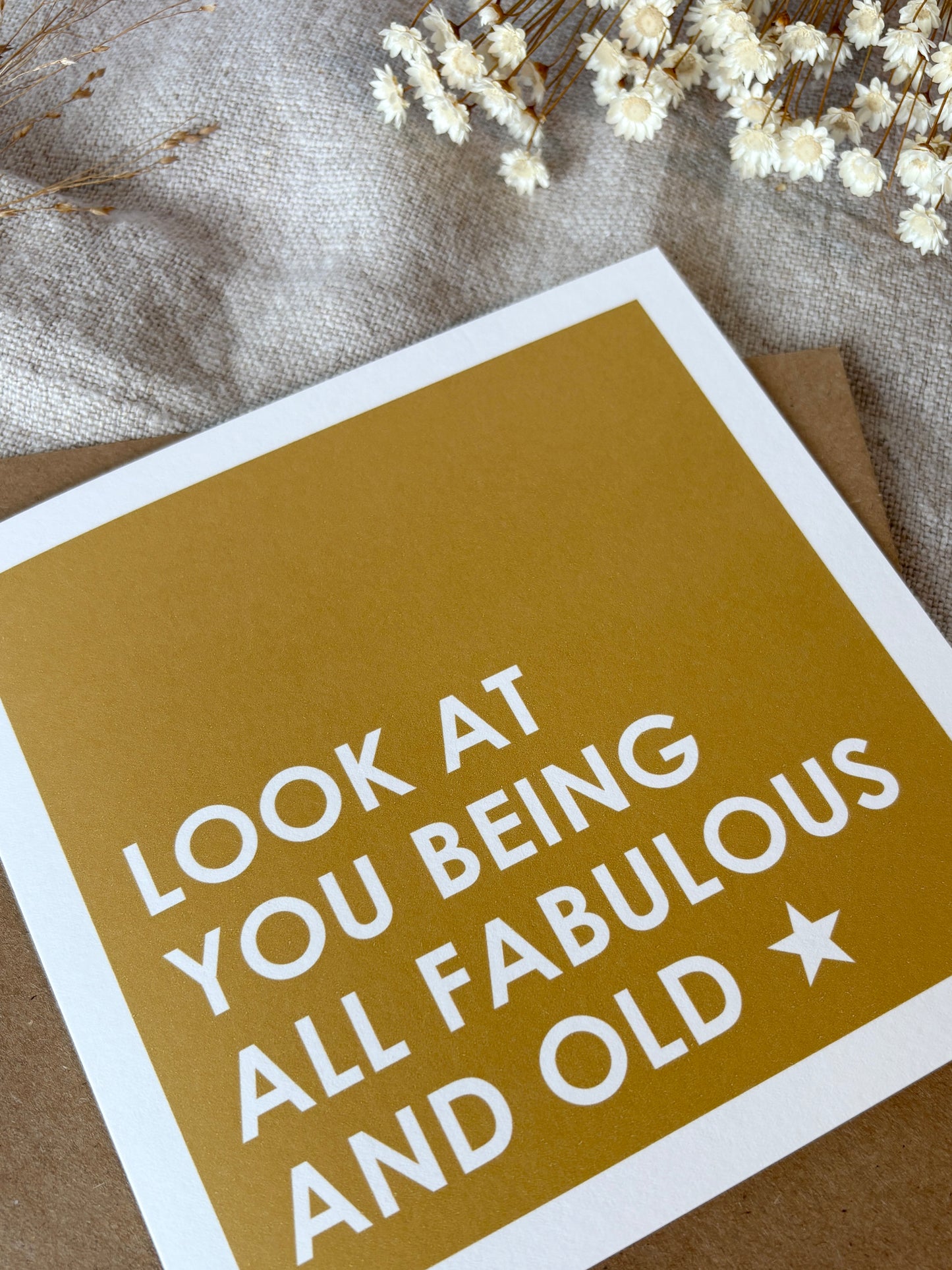 Fabulous and Old, Card
