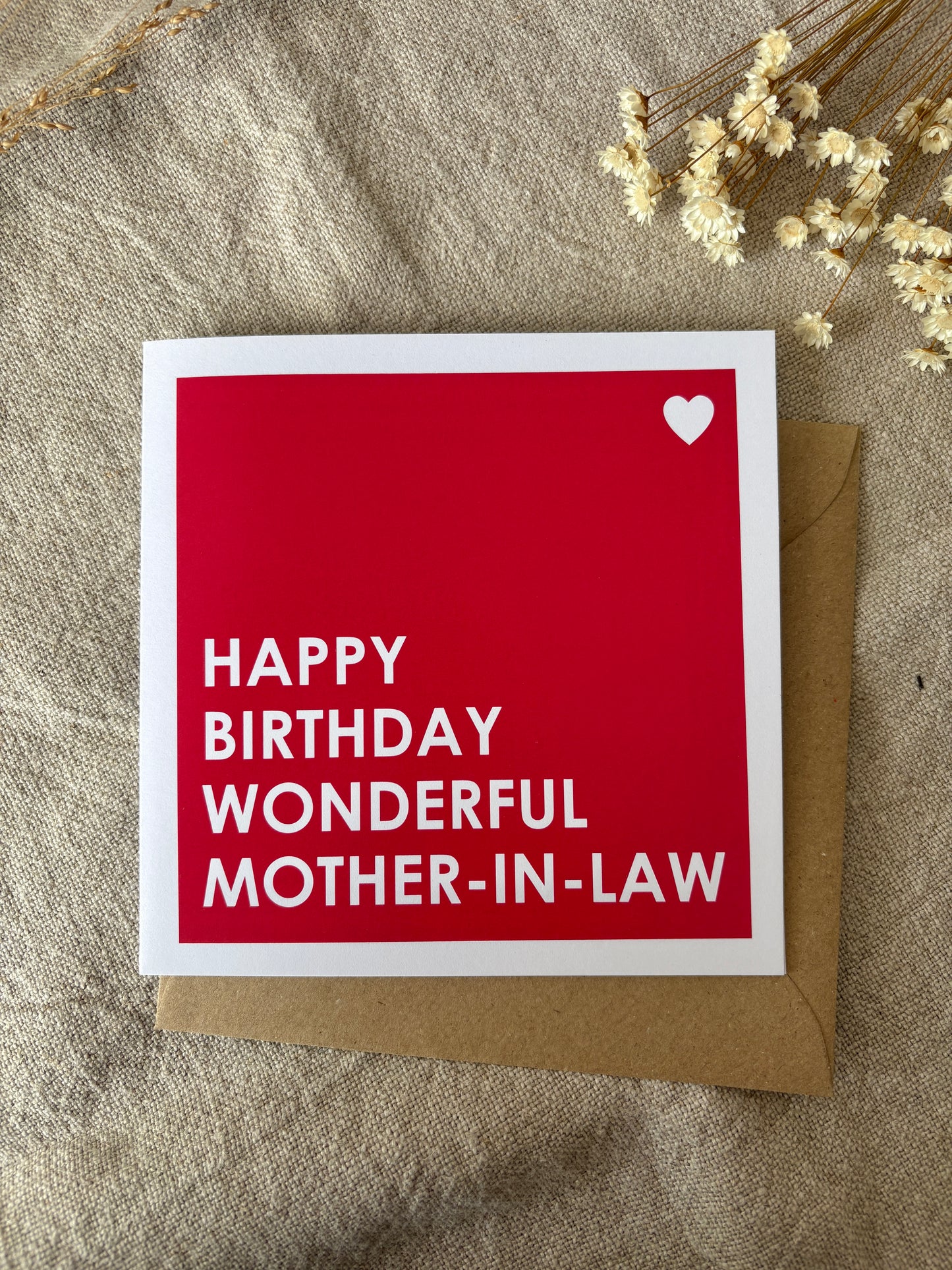 Mother-In-Law, Birthday Card