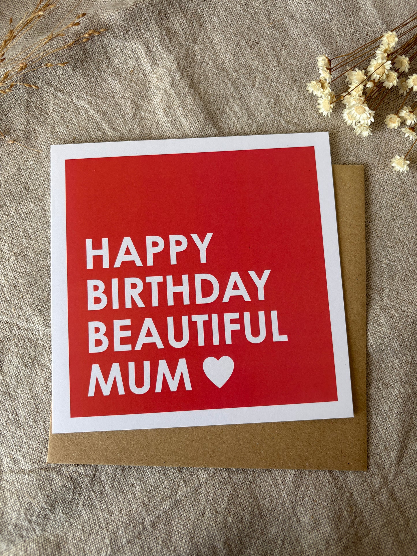 Beautiful Mum, Birthday Card