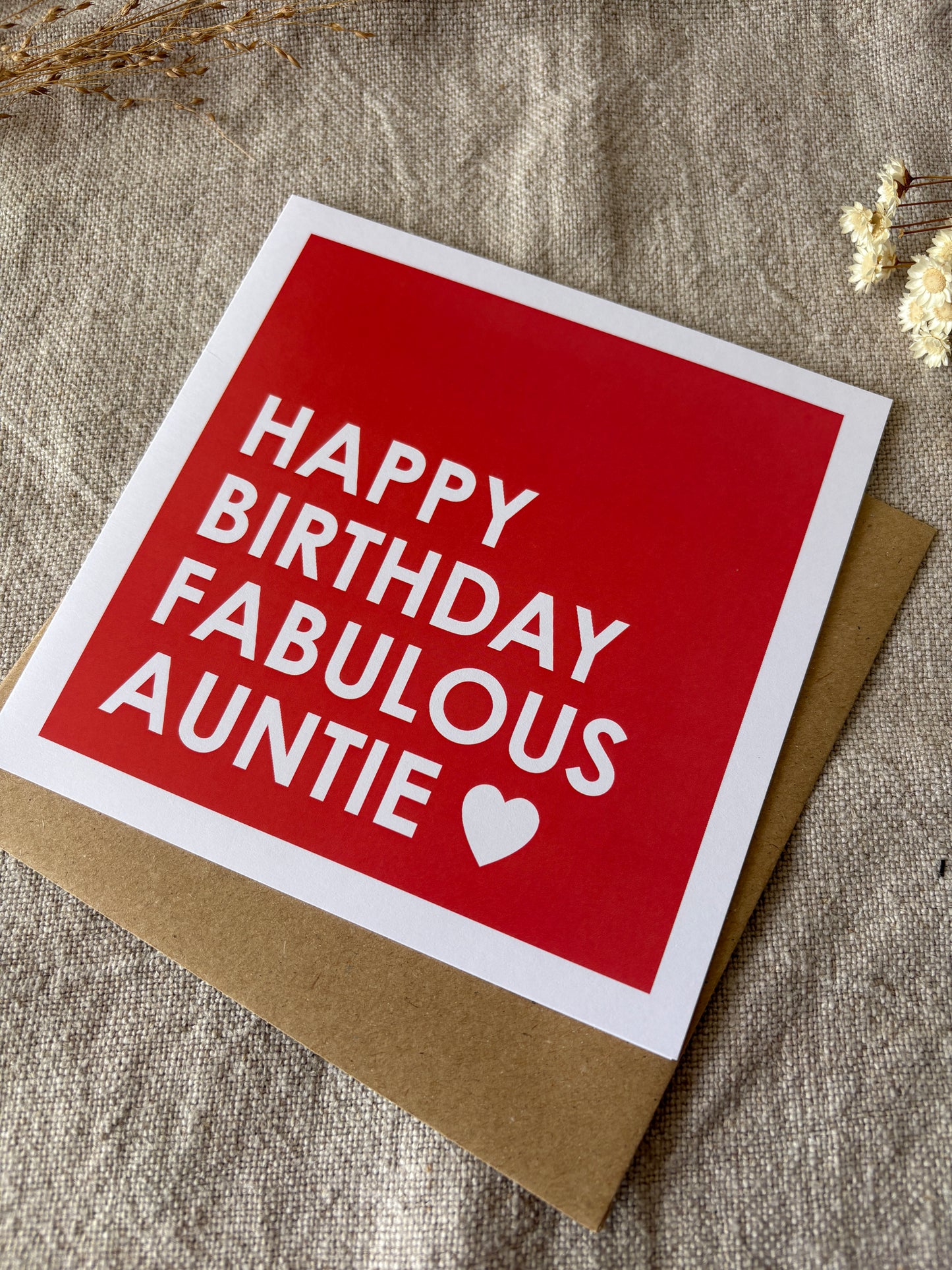 Fabulous Auntie, Birthday Card