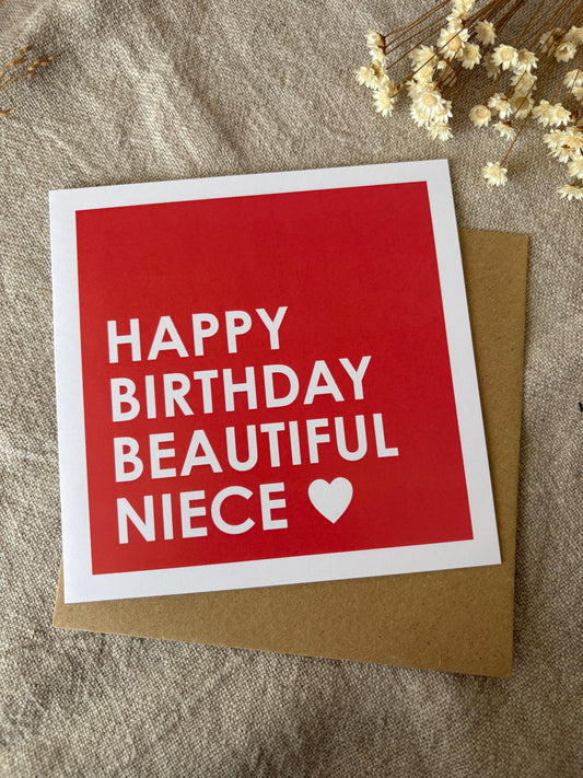 Beautiful Niece, Birthday Card