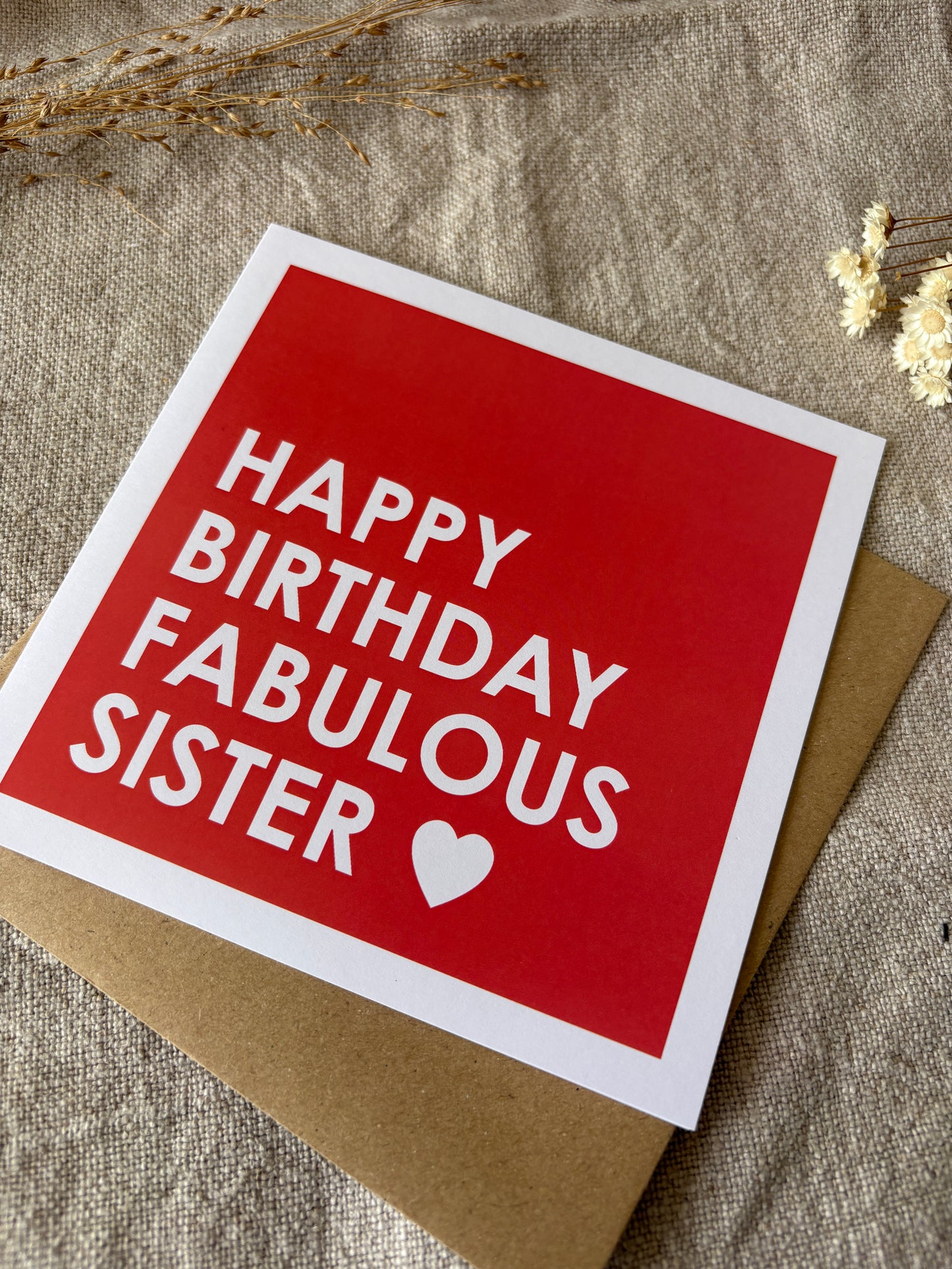 Fabulous Sister, Birthday Card