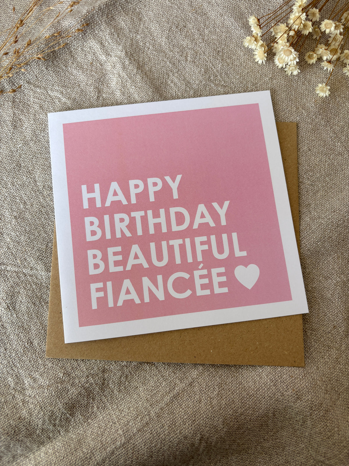 Beautiful Fiancée, Birthday Card