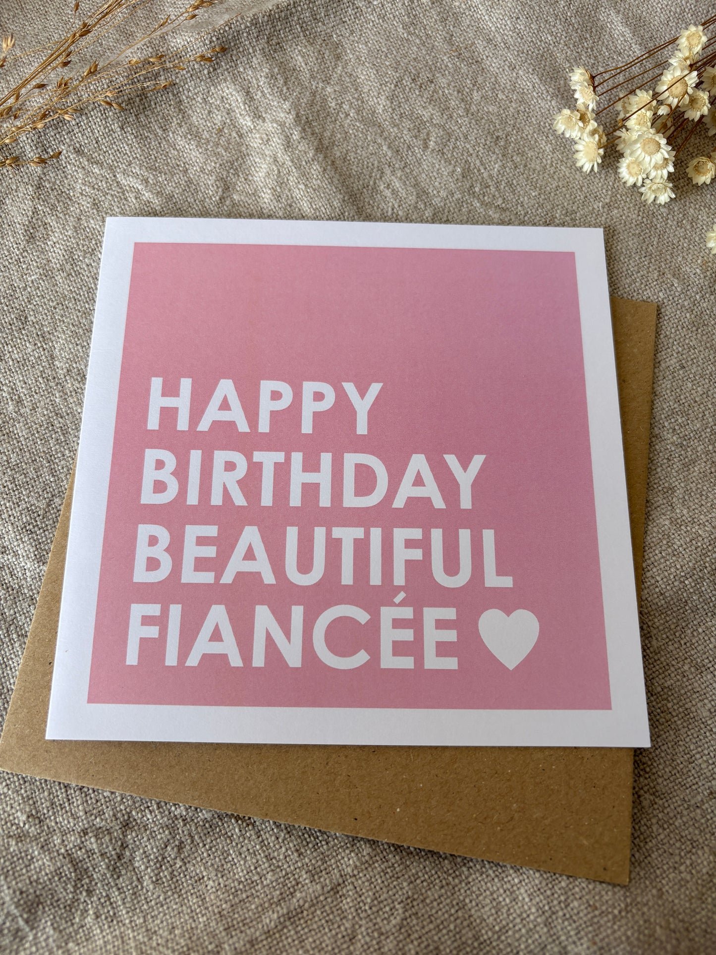 Beautiful Fiancée, Birthday Card