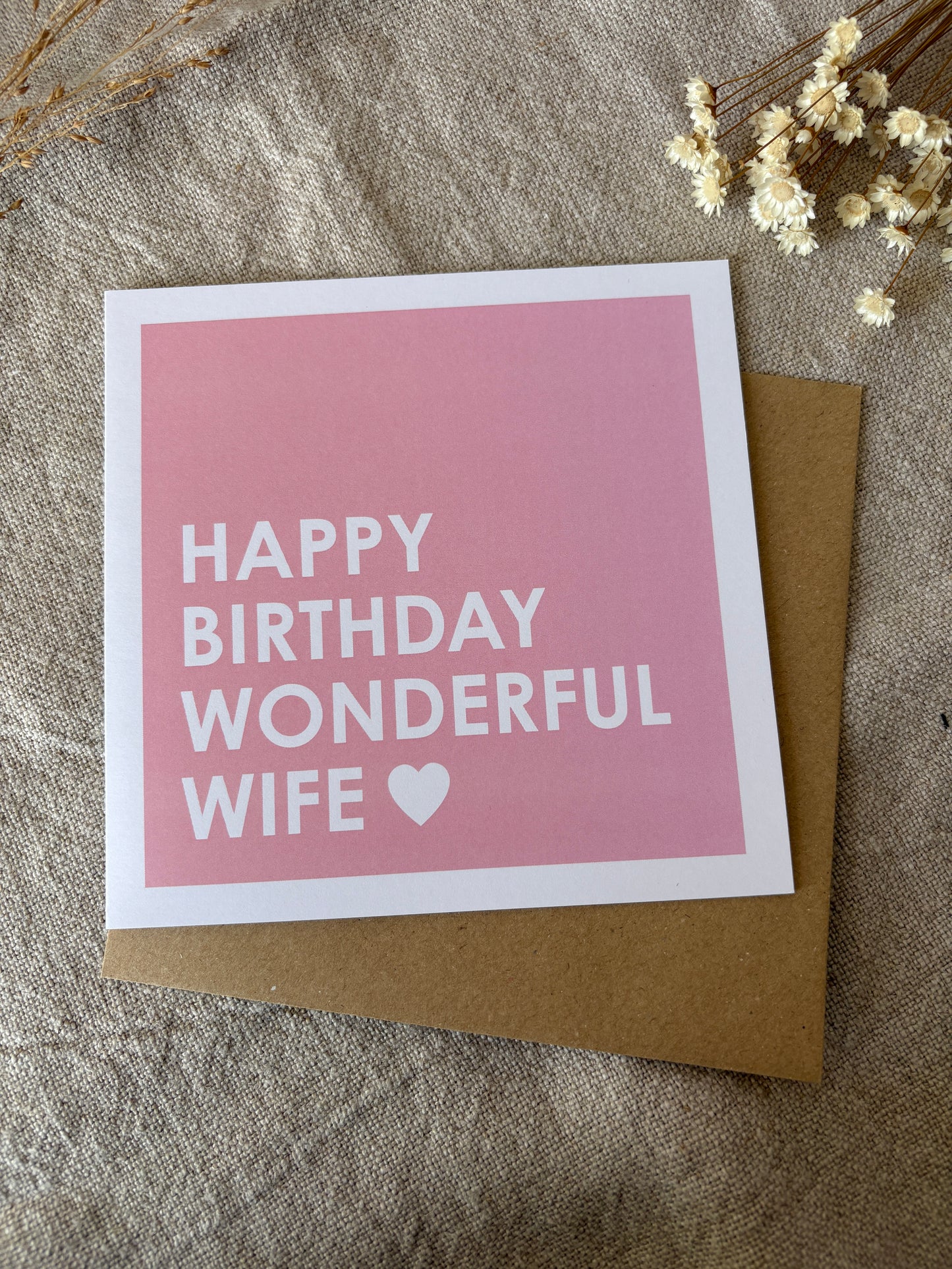 Wonderful Wife, Birthday Card