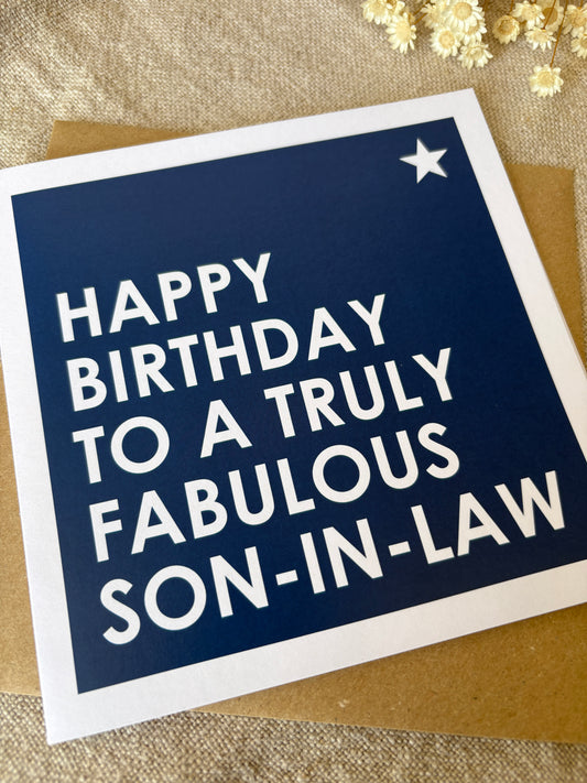 Fabulous Son-In-Law, Birthday Card