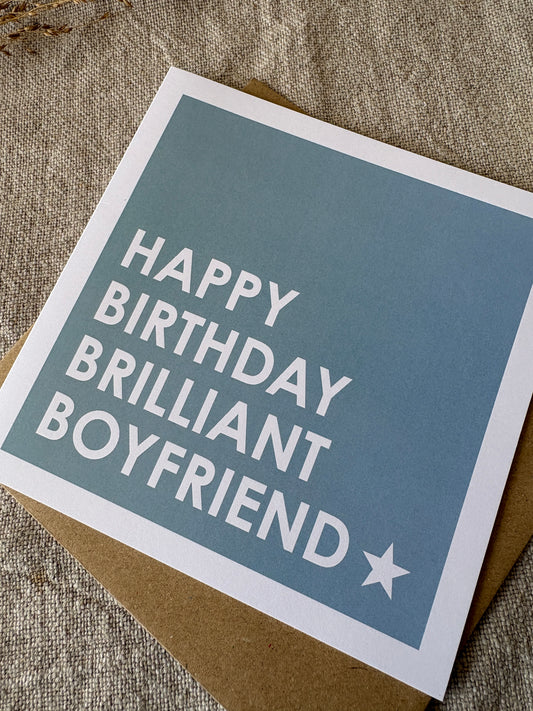 Brilliant Boyfriend, Birthday Card