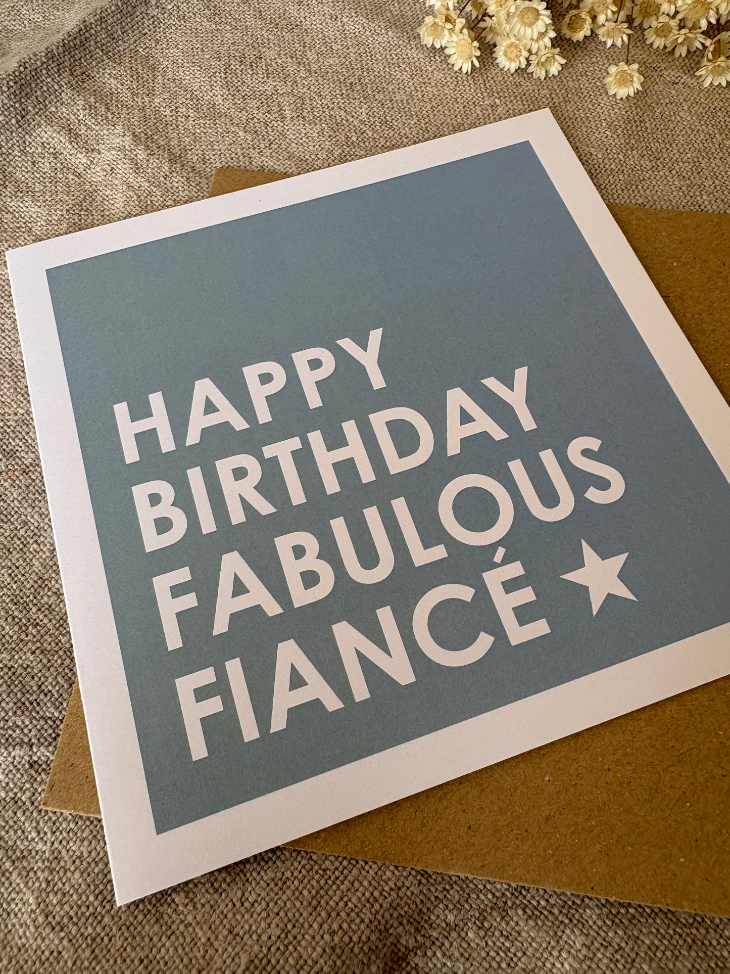 Fabulous Fiancé, Birthday Card