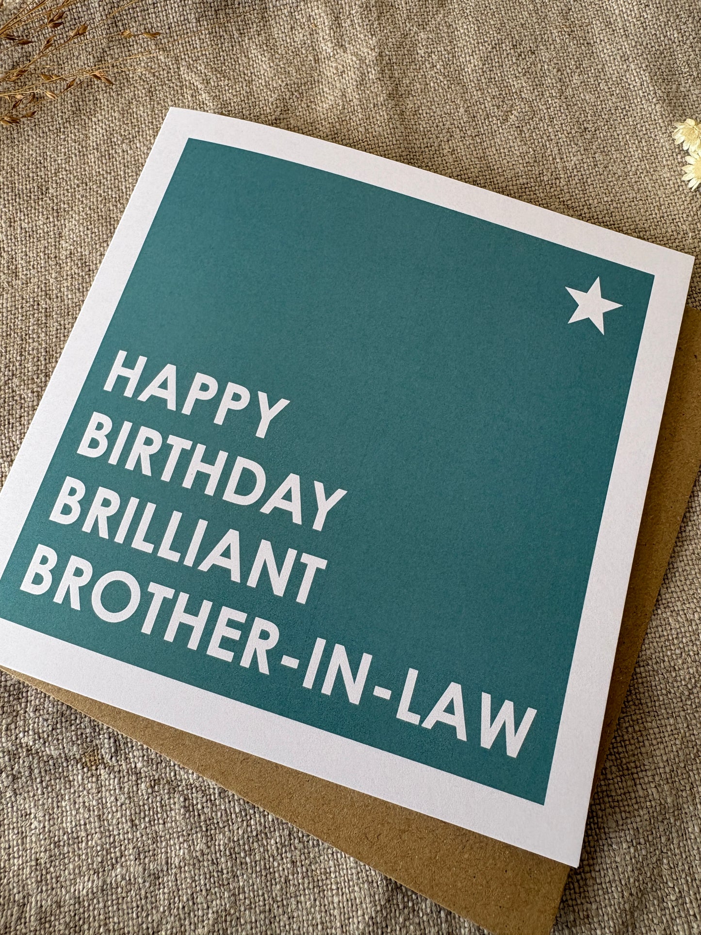 Brilliant Brother In Law, Birthday Card