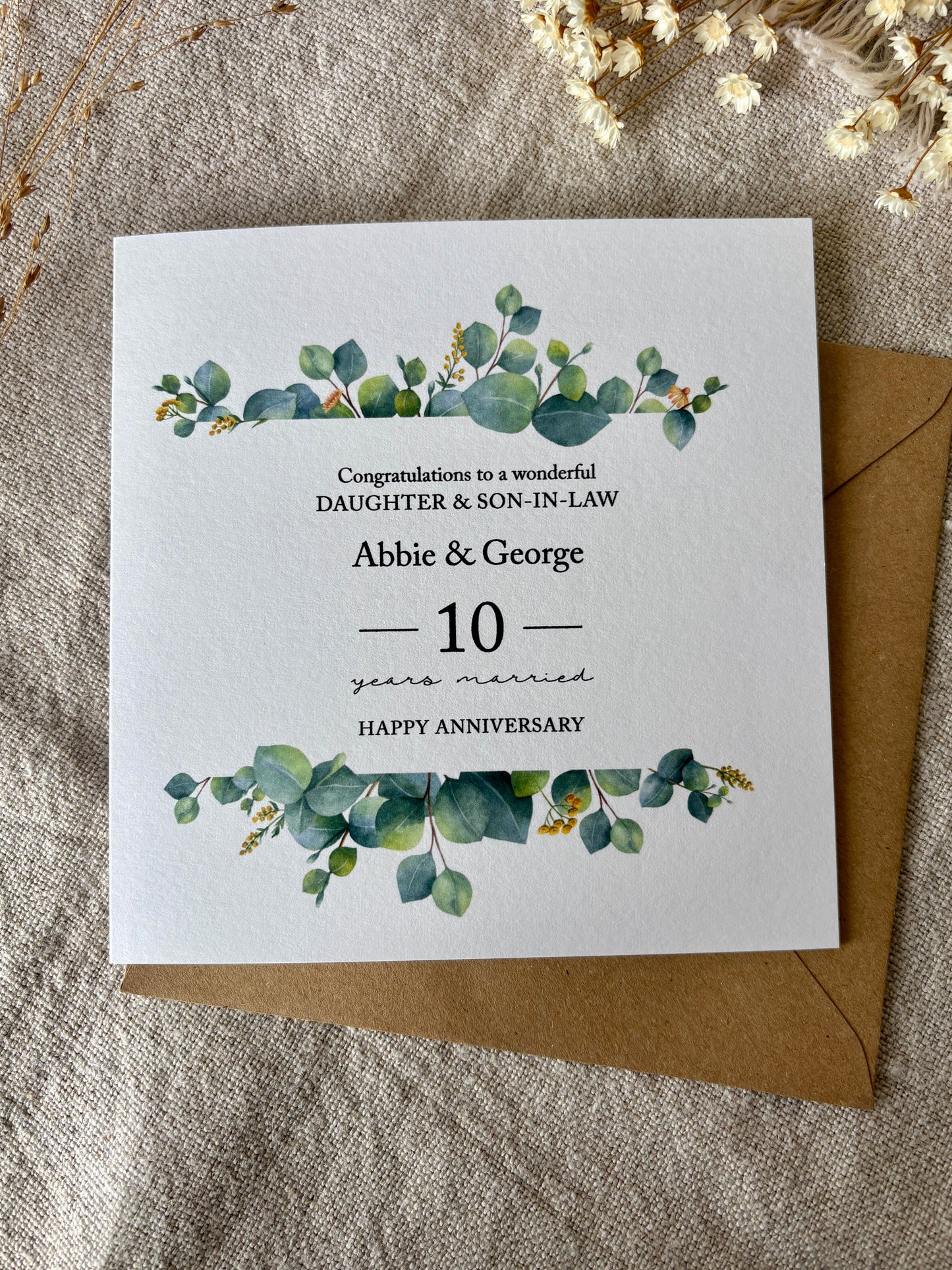 Personalised Anniversary Card For Daughter / Son