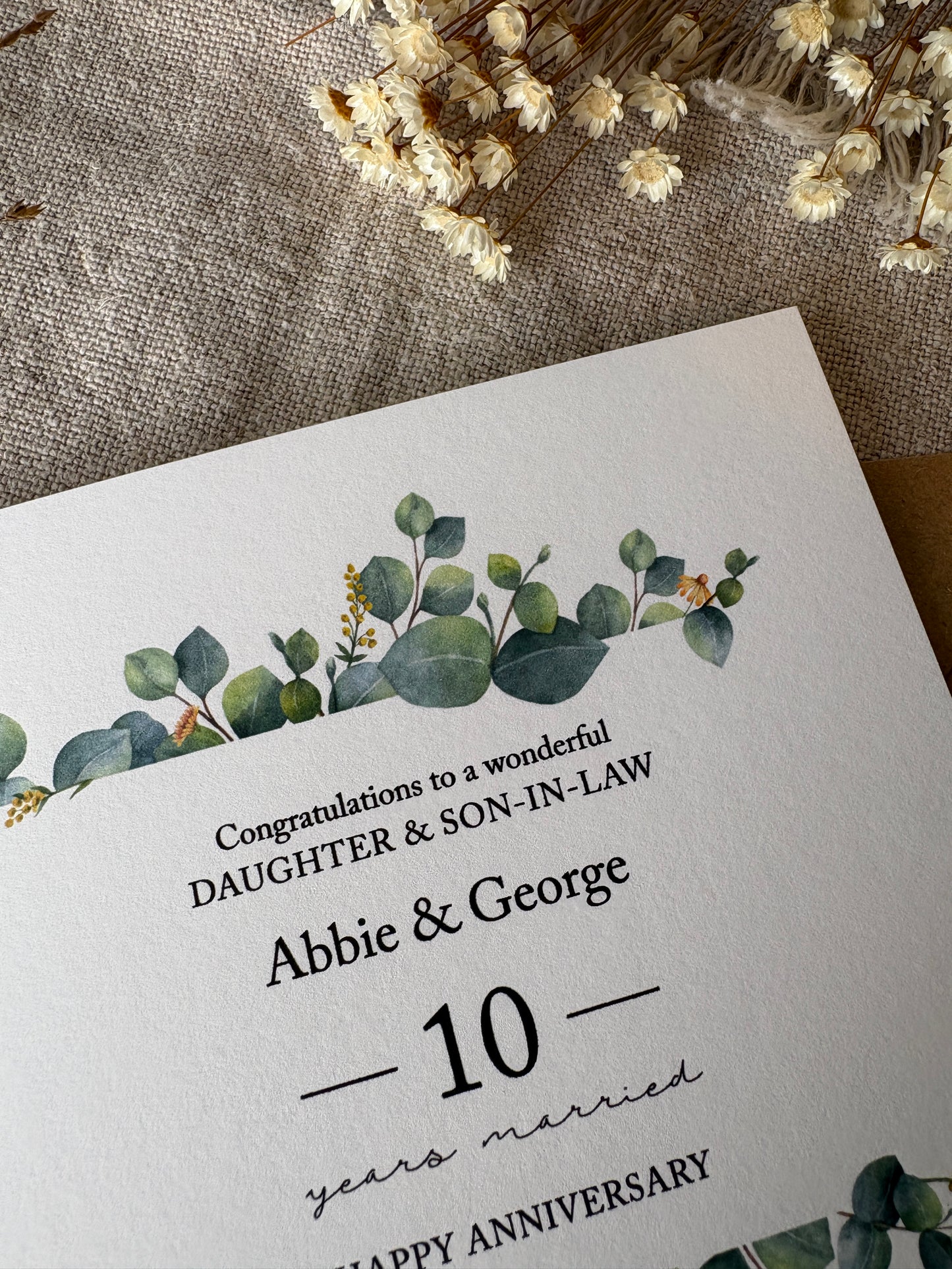Personalised Anniversary Card For Daughter / Son