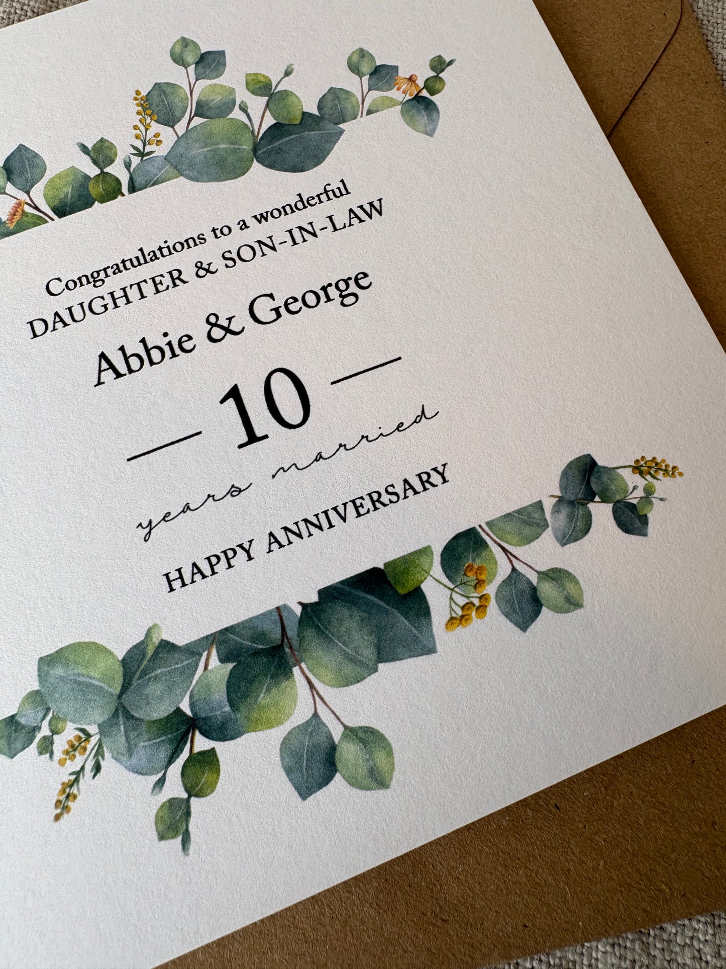 Personalised Anniversary Card For Daughter / Son