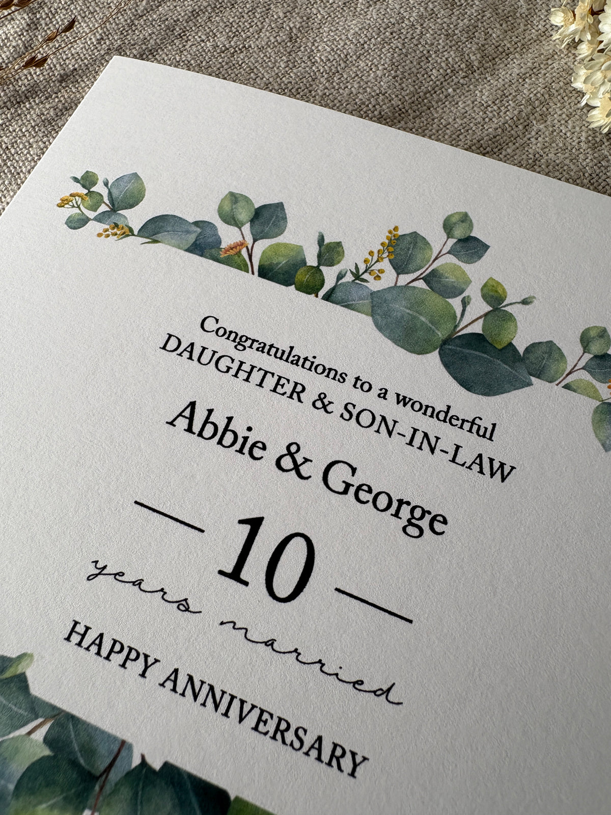 Personalised Anniversary Card For Daughter / Son