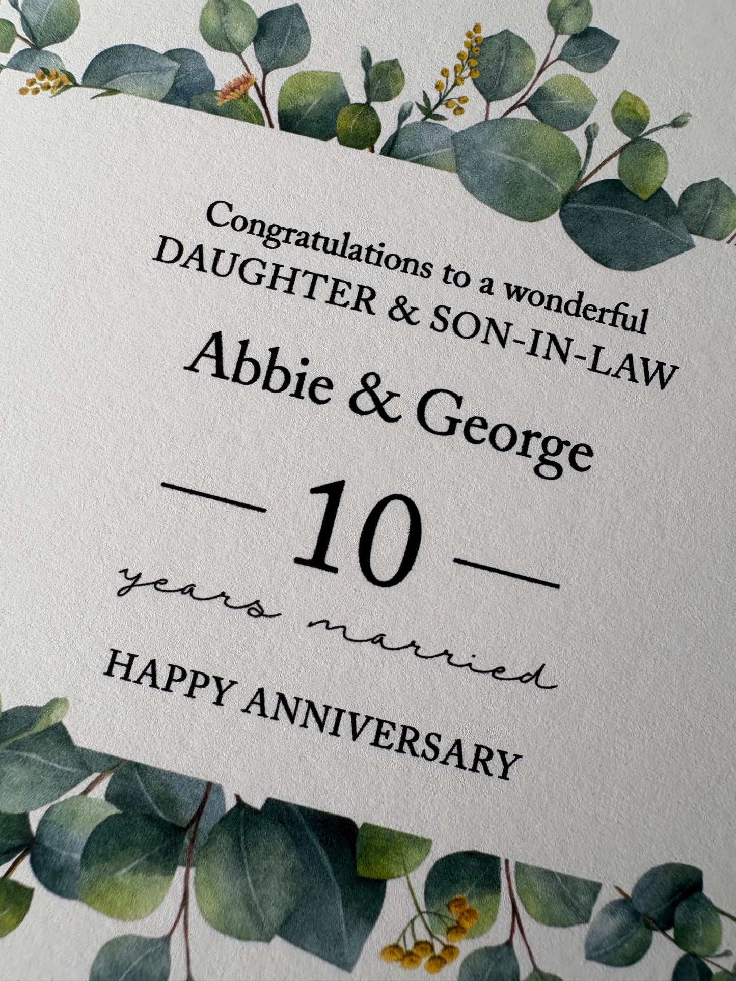 Personalised Anniversary Card For Daughter / Son