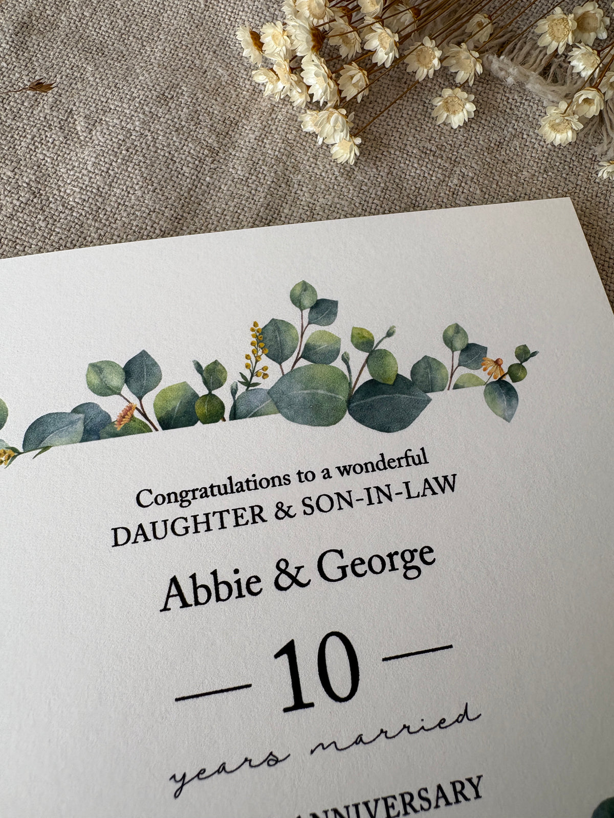 Personalised Anniversary Card For Daughter / Son