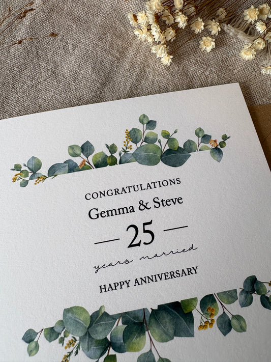 Friend / Relation, Personalised Anniversary Card