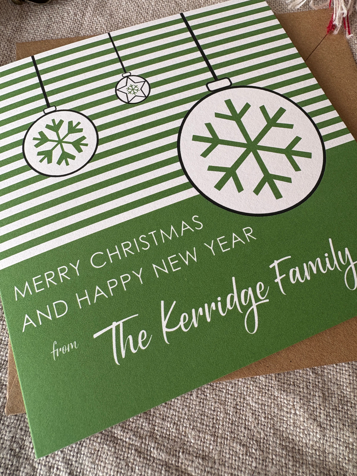 Personalised Christmas Card - Single & Pack - 078