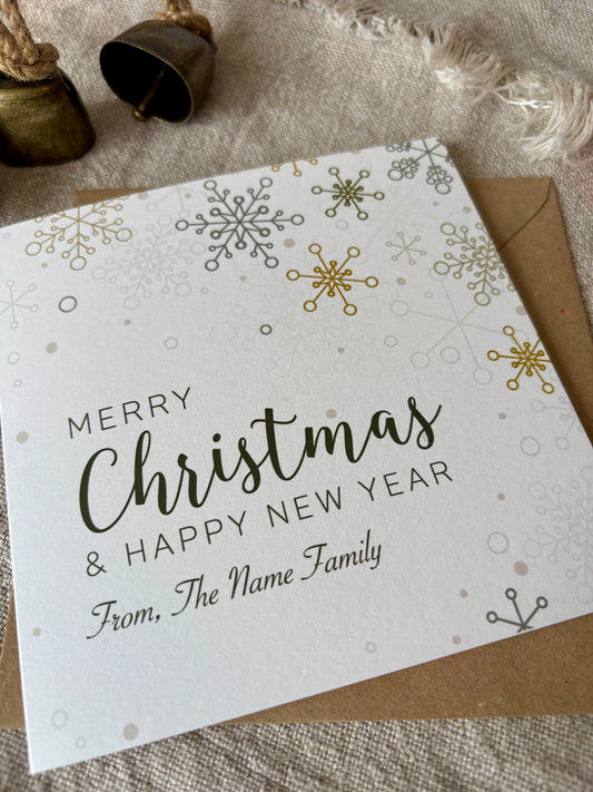 Personalised Christmas Card - Single & Pack - 030
