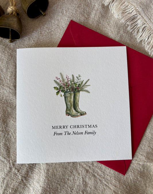Personalised Christmas Card - Single & Pack - 083