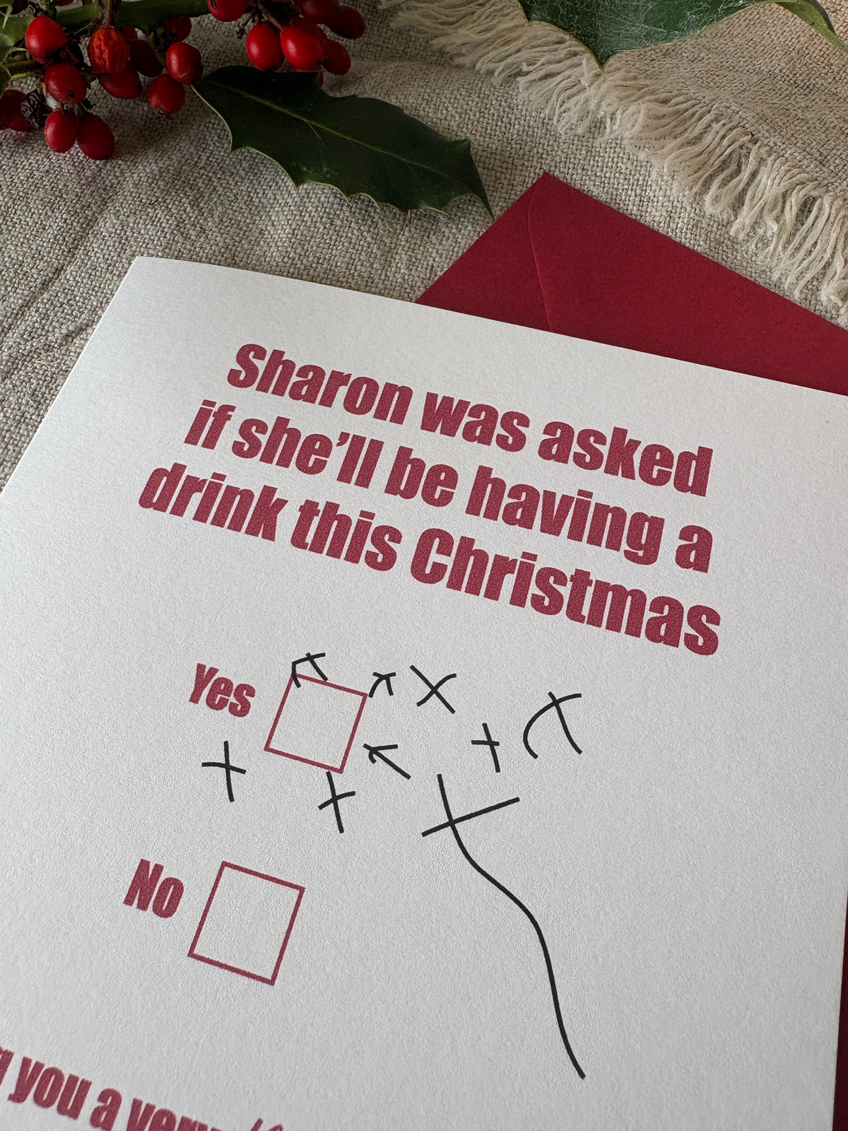 Personalised with NAME(S), Christmas Tipple Card