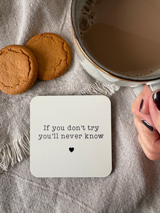 If you don't try, You'll never know, Coaster