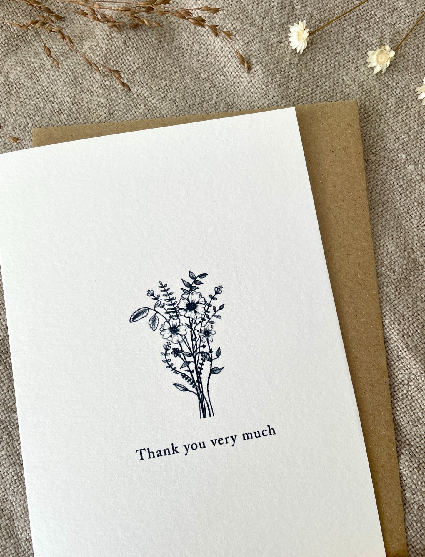 3 Pack - Thank you, Illustrated Luxury Floral Cards