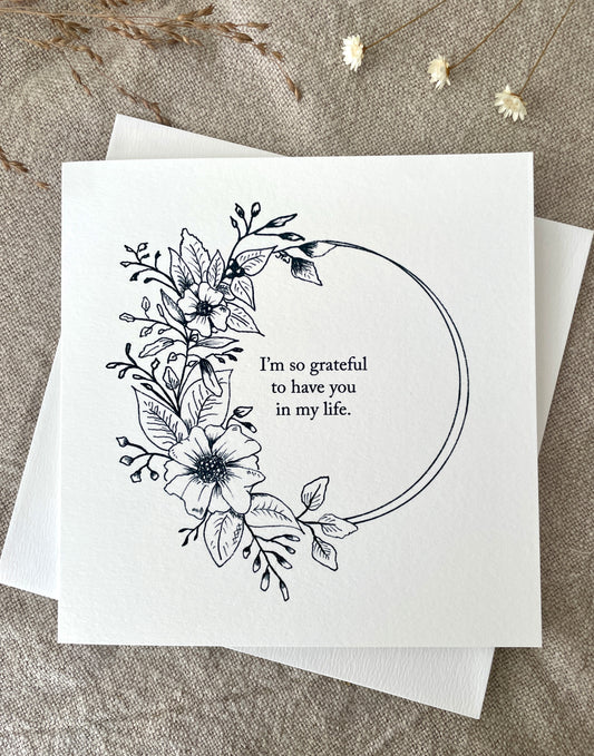 Grateful for you, Card