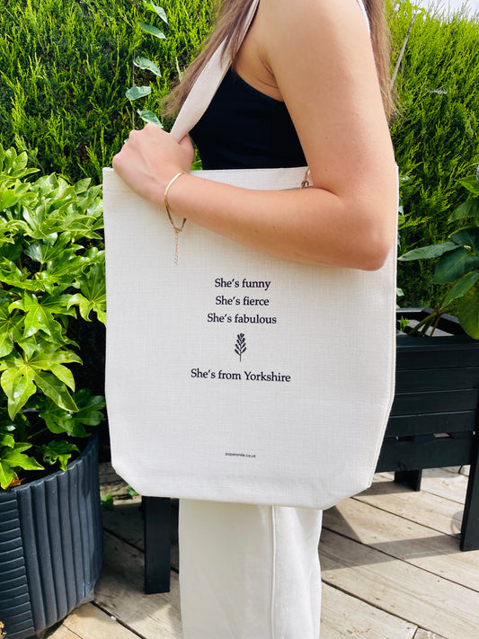 She's from Yorkshire, Tote Bag