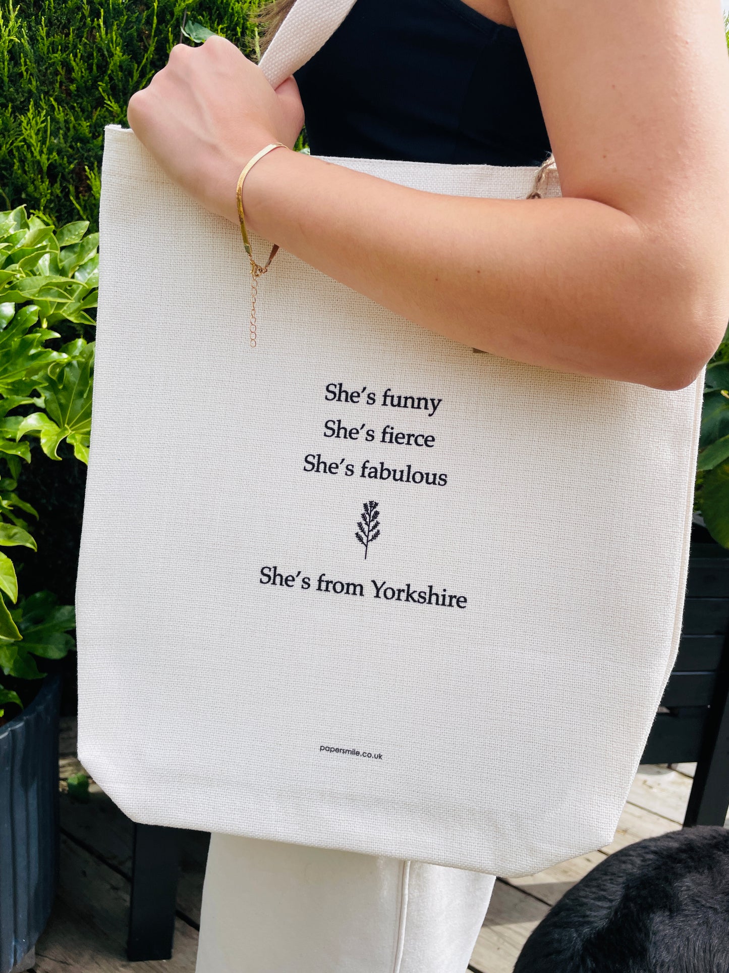 She's from Yorkshire, Tote Bag