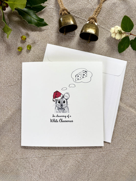 Dreaming of a White Cheesemas, Christmas Card