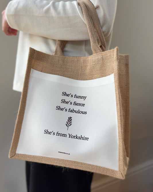 Yorkshire, Jute Shopping Bag