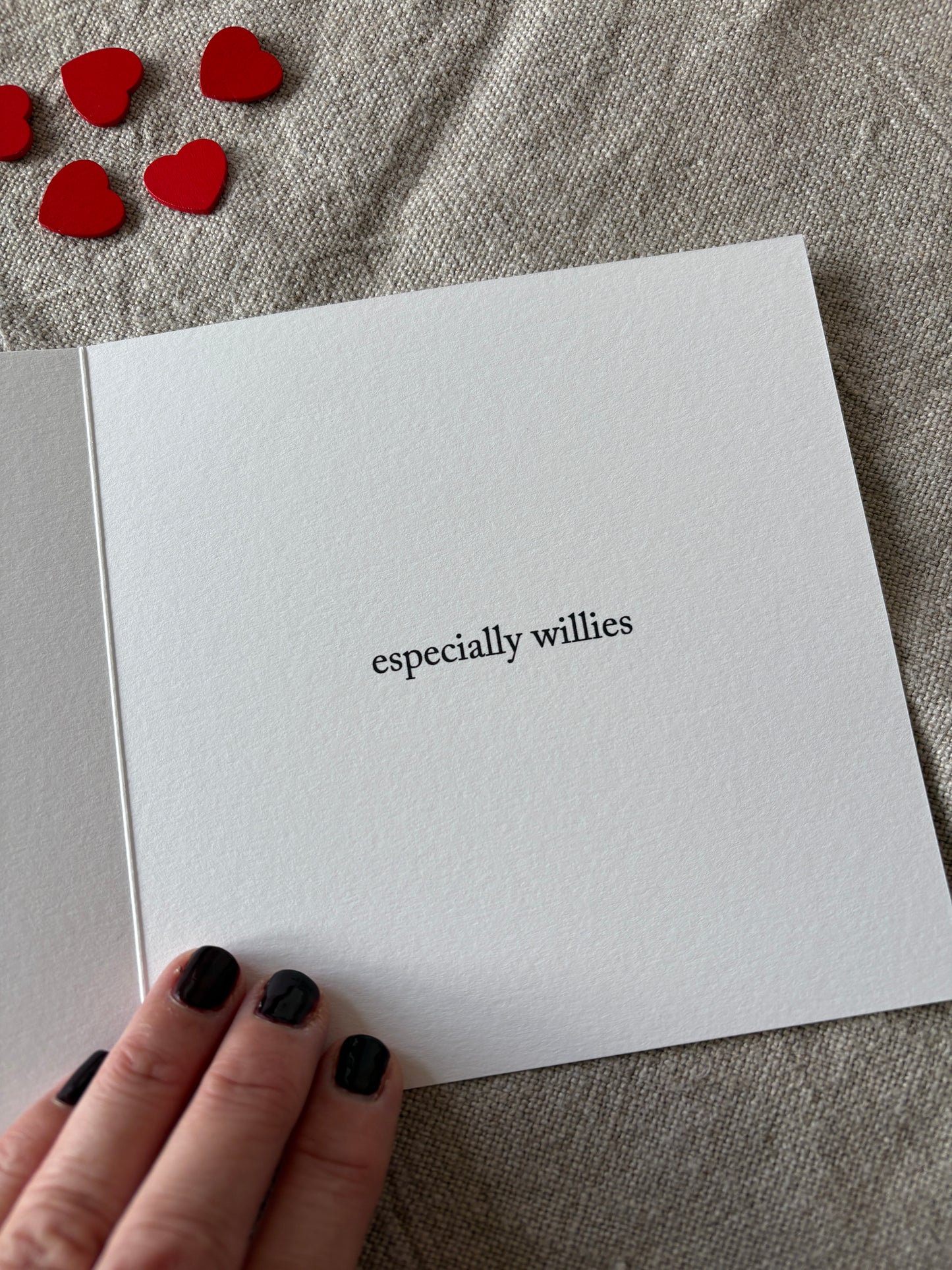 This one's cheeky.... Everything grows with a little bit of love, Card