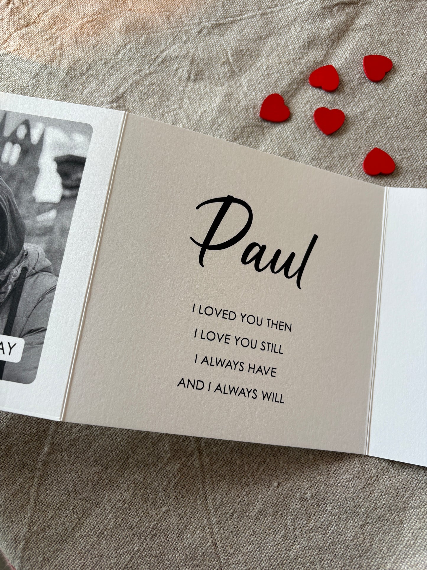 Photo Valentine Concertina Folding Card
