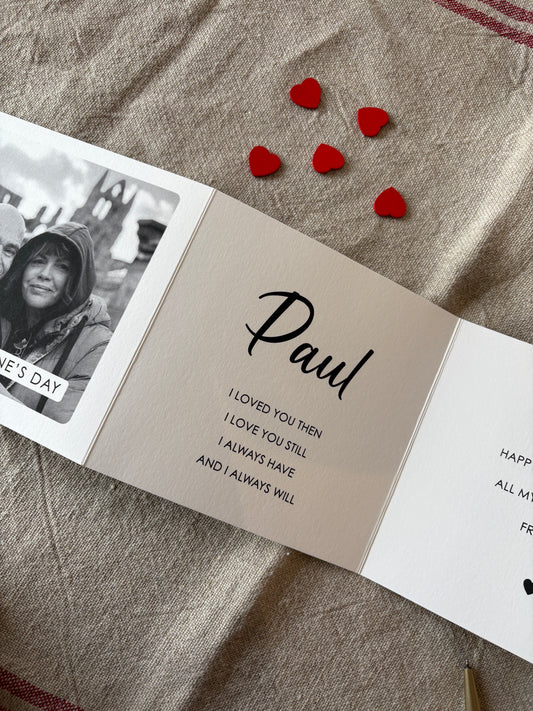 Photo Valentine Concertina Folding Card