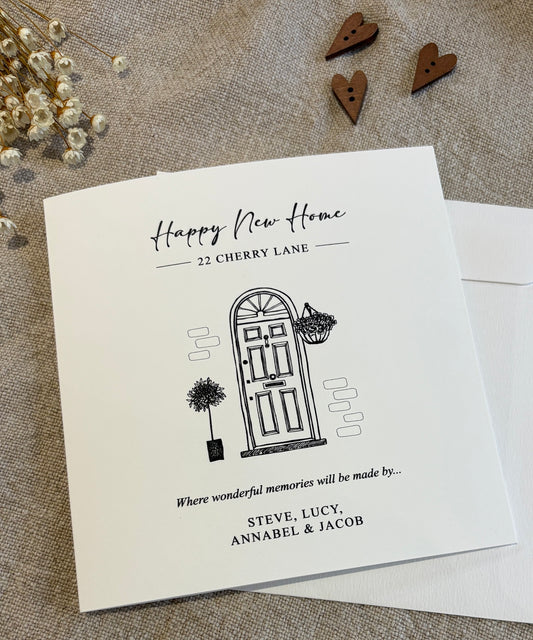 Personalised Front Door New Home, Card