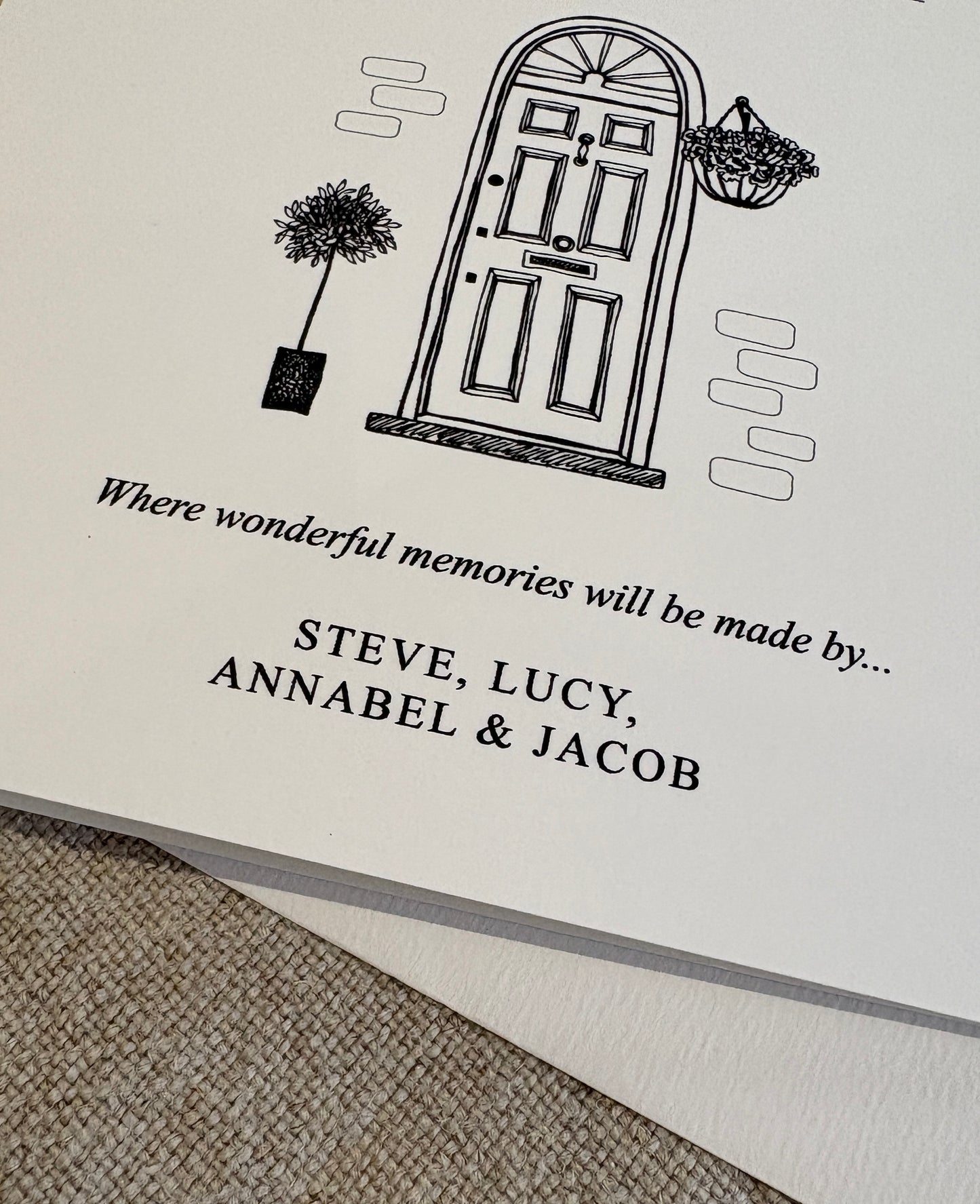 Personalised Front Door New Home, Card
