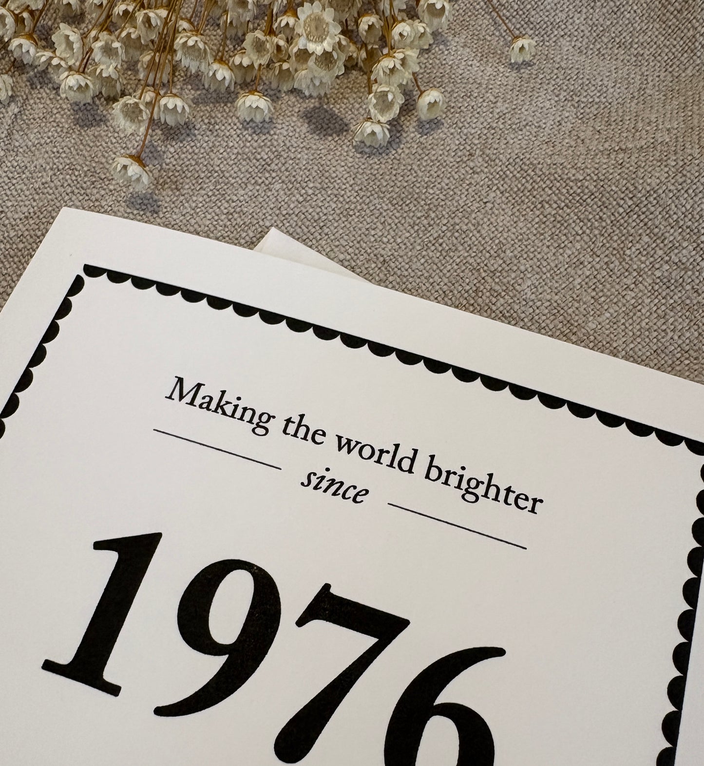 Personalised with Year, Name & Age, Contemporary Birthday Card for Him / Her