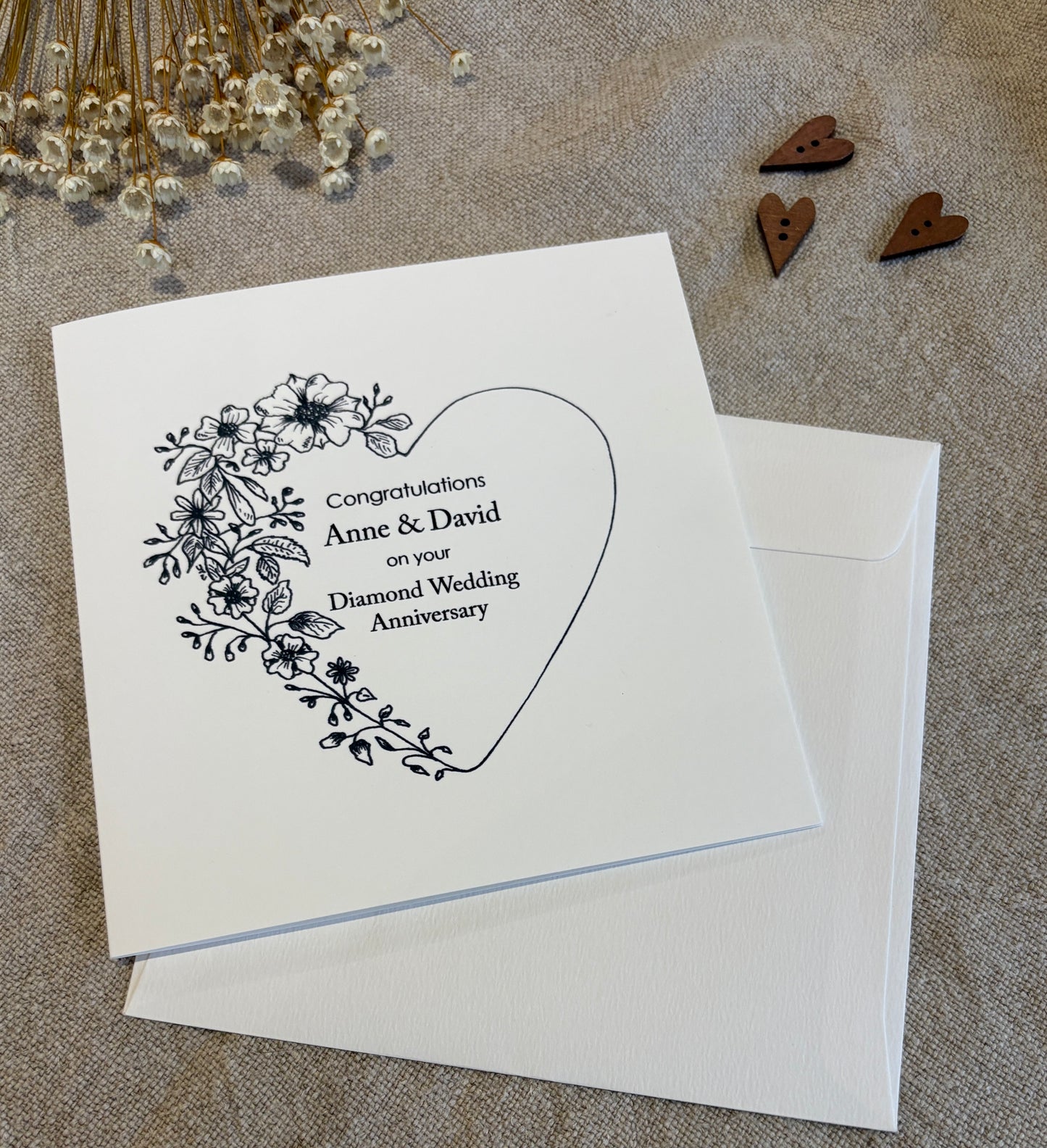 Personalised Wedding Anniversary Card