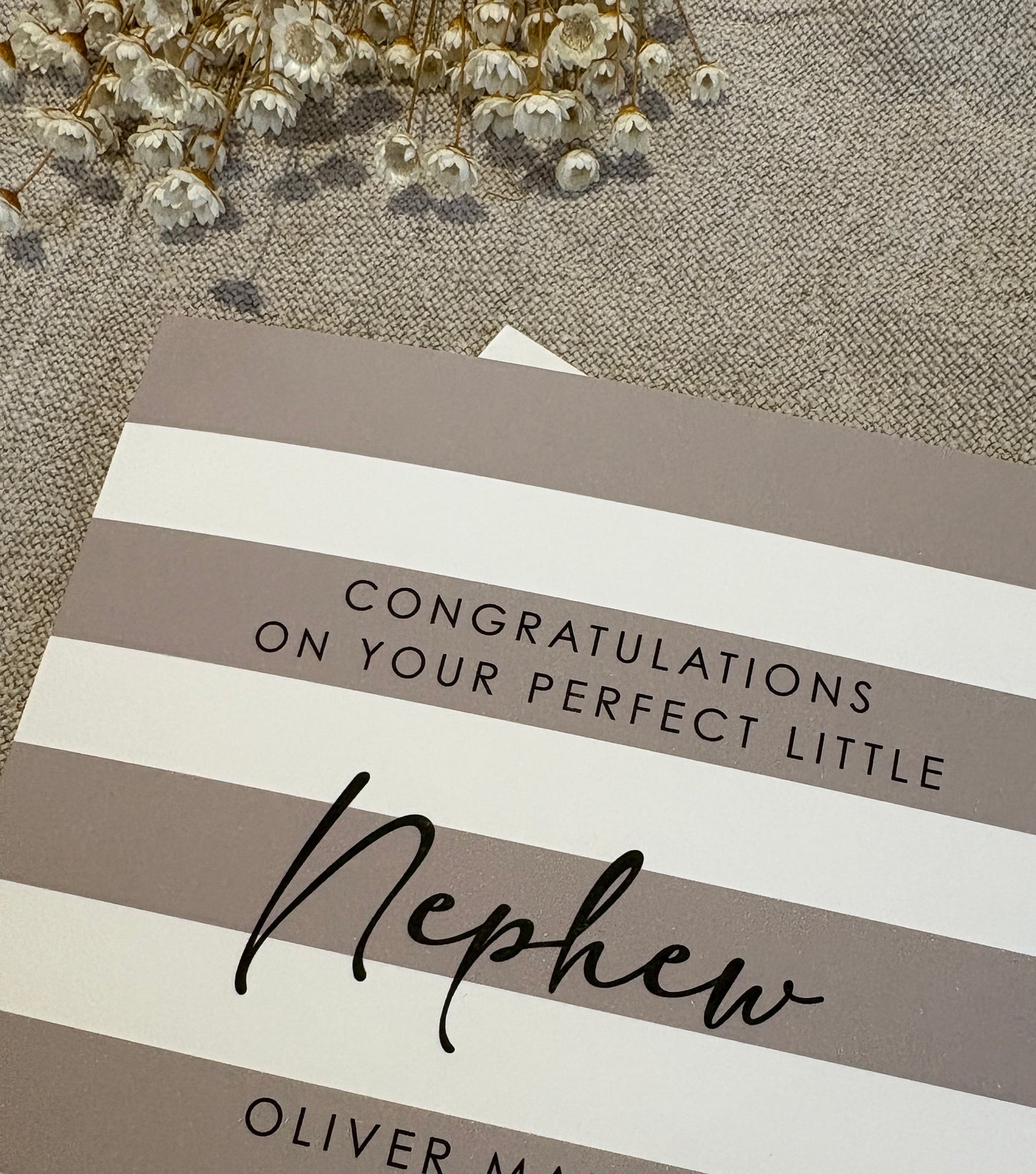 Personalised Baby Card, For New Baby, Grandchild, Nephew, Niece etc.