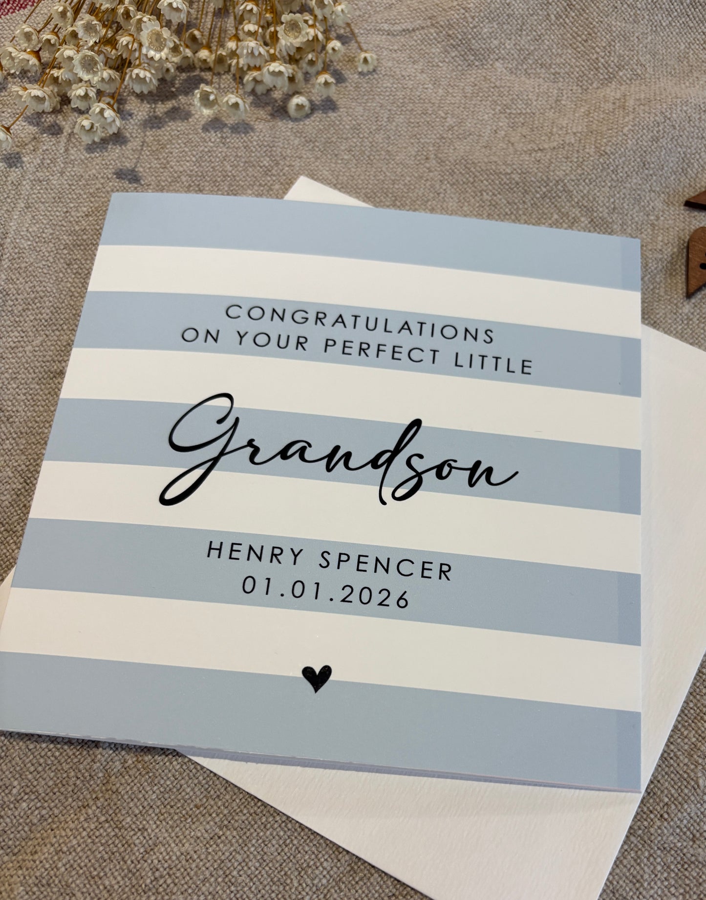 Personalised Baby Card, For Baby Boy, Grandson, Nephew etc.