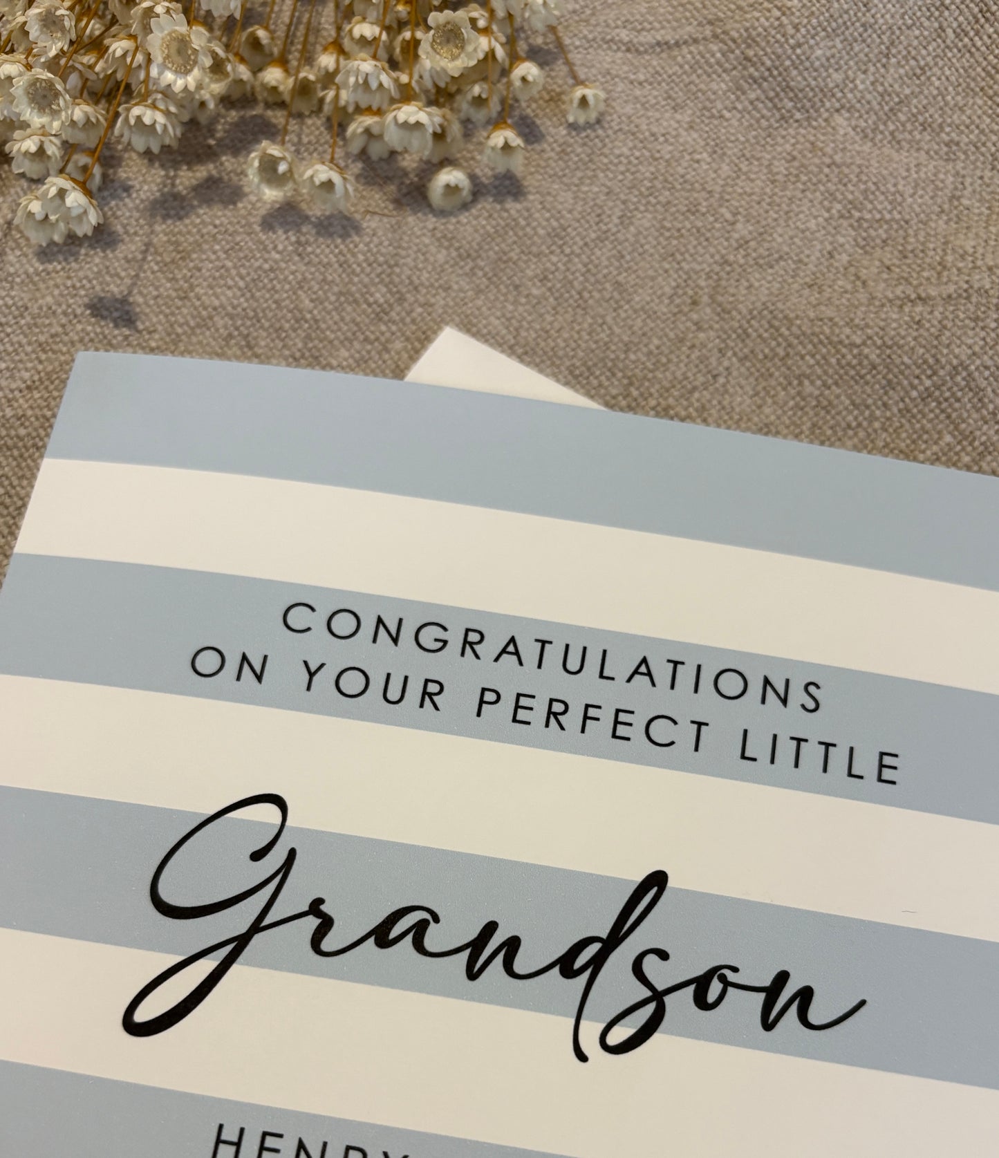 Personalised Baby Card, For Baby Boy, Grandson, Nephew etc.