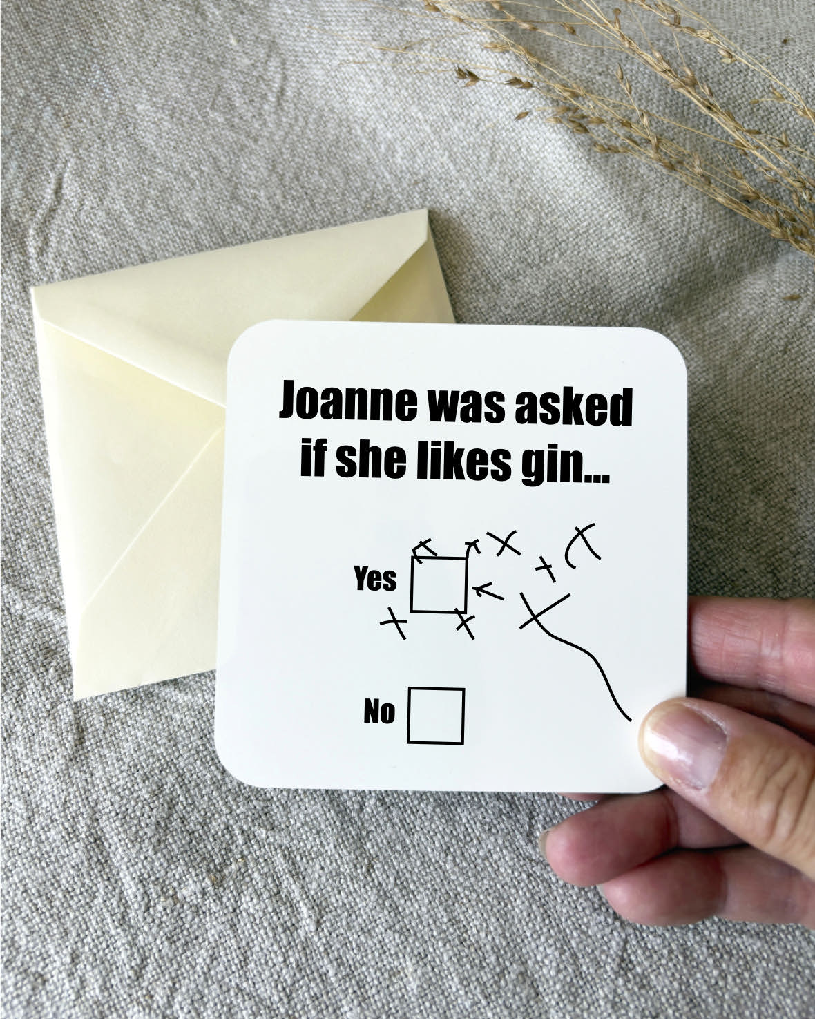 Gin Coaster with NAME