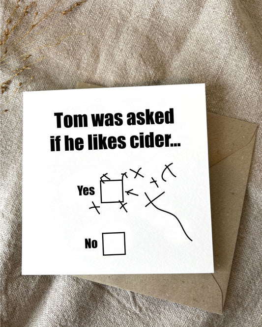 Personalised with NAME, Cider Card