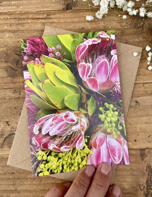 Exotic Protea A6 Blank Greeting Card image 0