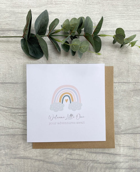 Welcome Little One, New Baby Card image 0