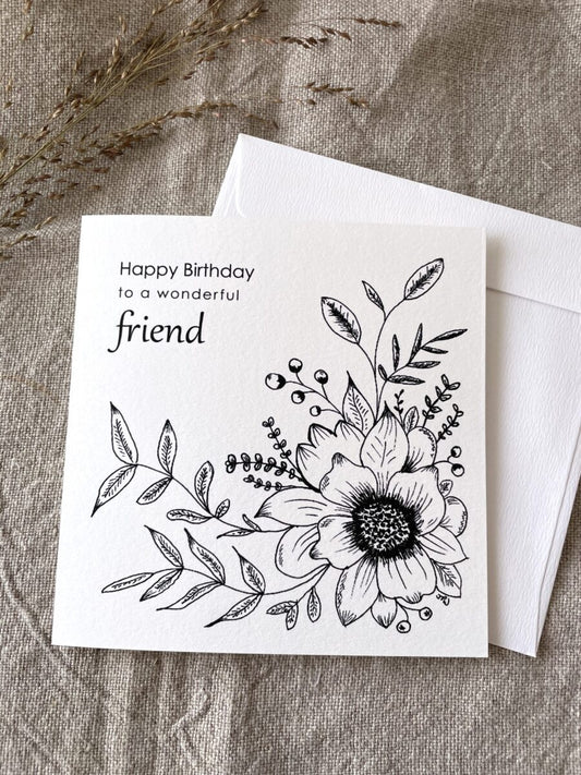 Wonderful Friend, Birthday Card image 0